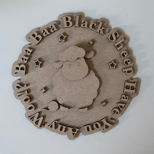 20cm Baa Baa Black Sheep Sign