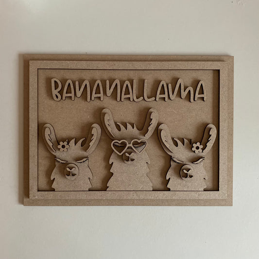 25cm Bananallama Sign