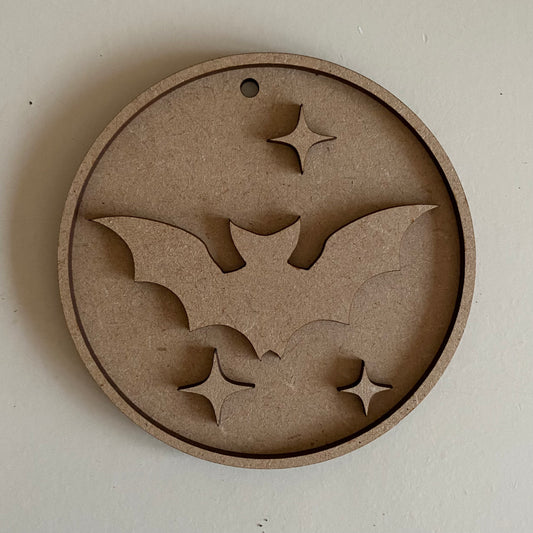 10cm Bat Round Bauble