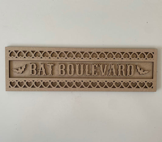 30cm Bat Boulevard Street Sign