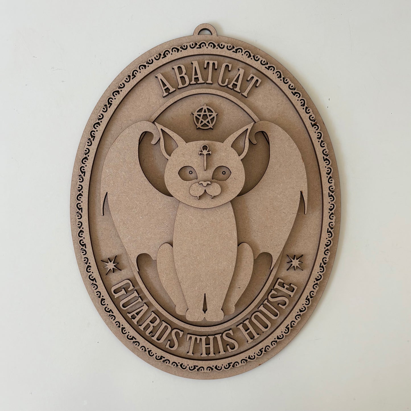 30cm A Vampire Cat Guards This House Sign