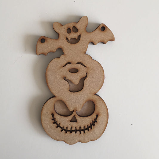 13cm Bat & Pumpkins Stacker
