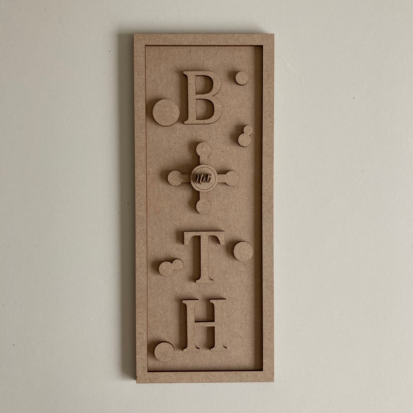 30cm Bath Tap Sign