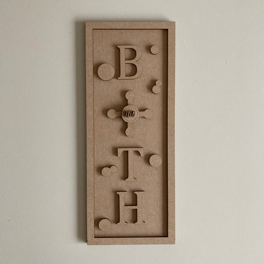 30cm Bath Tap Sign