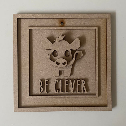 15cm Be Clever Boar Sign