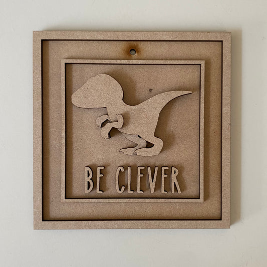 15cm Be Clever Velociraptor Dinosaur Sign