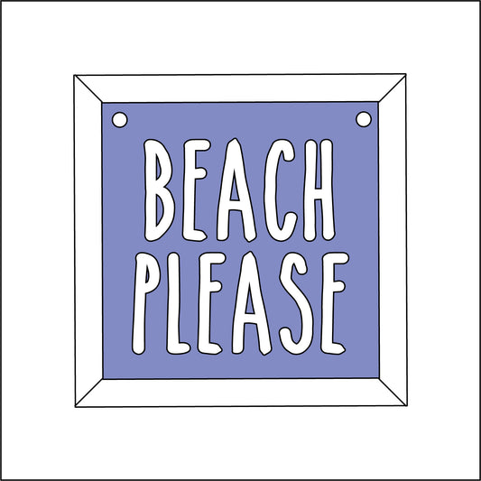 9cm Beach Please Mini Frame