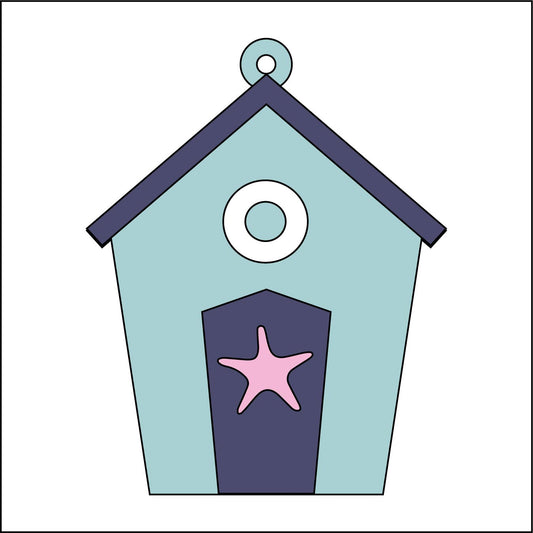 10cm Beach Huts Decoration