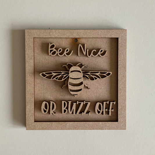 9cm Bee Nice Or Buzz Off Mini Frame