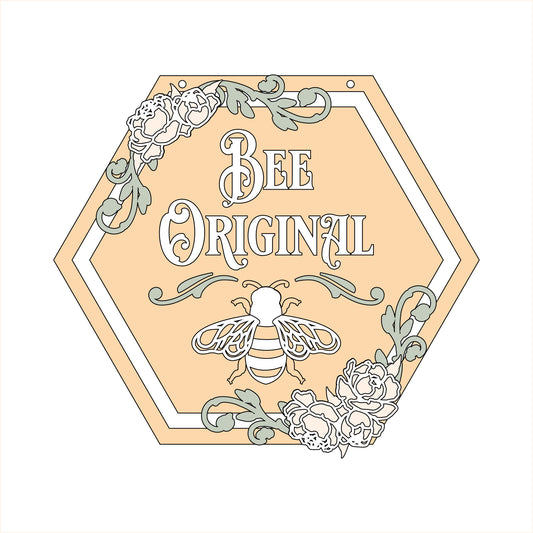 20cm Bee Original Hexagon Sign