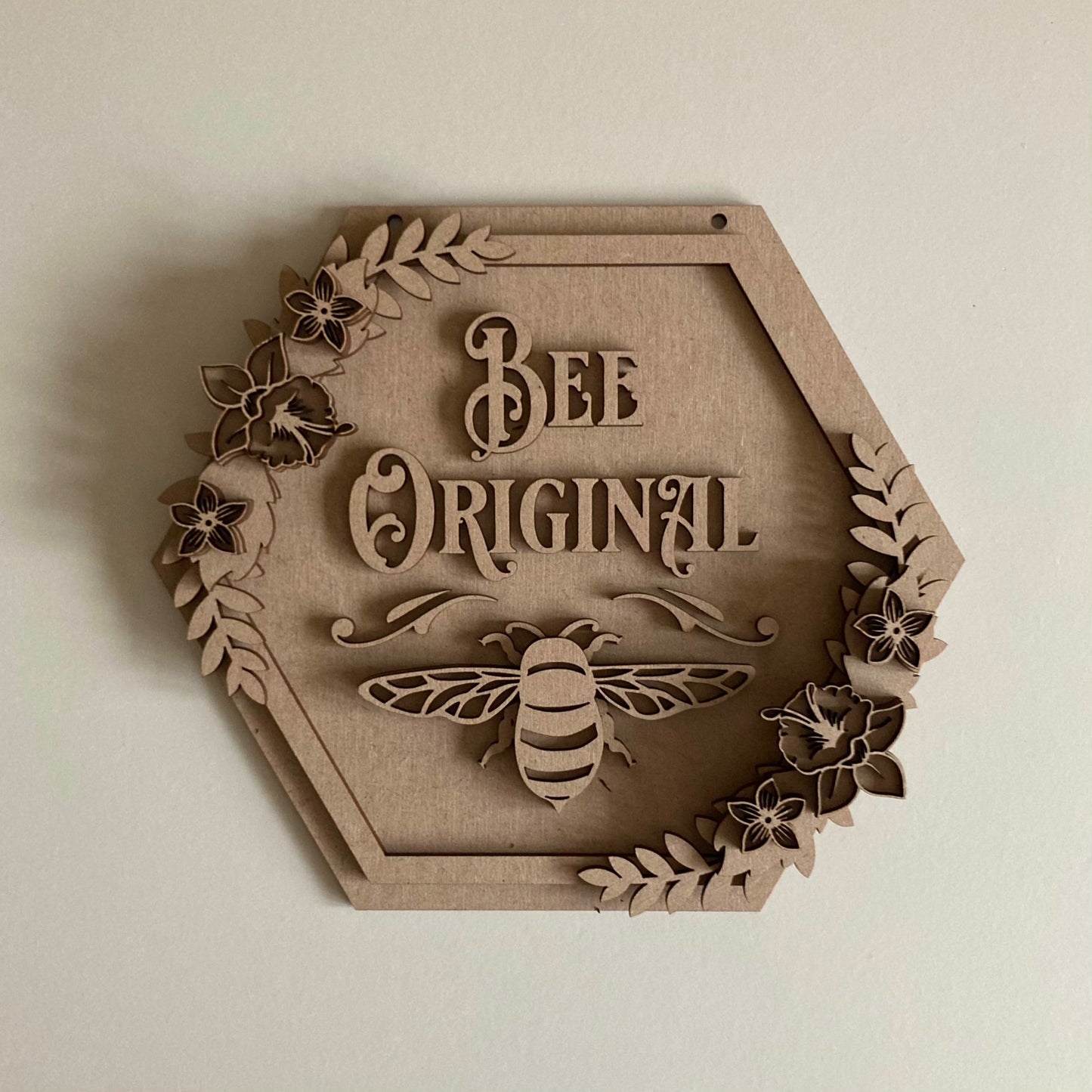 20cm Bee Original Hexagon Sign