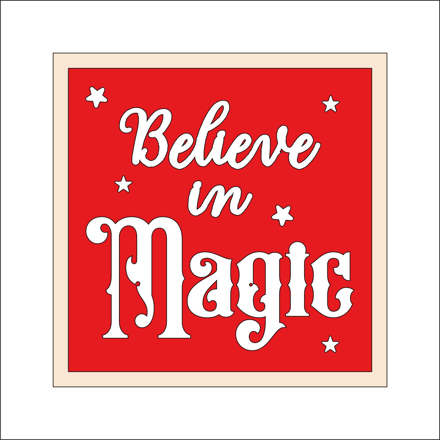 19cm Believe In Magic Sign