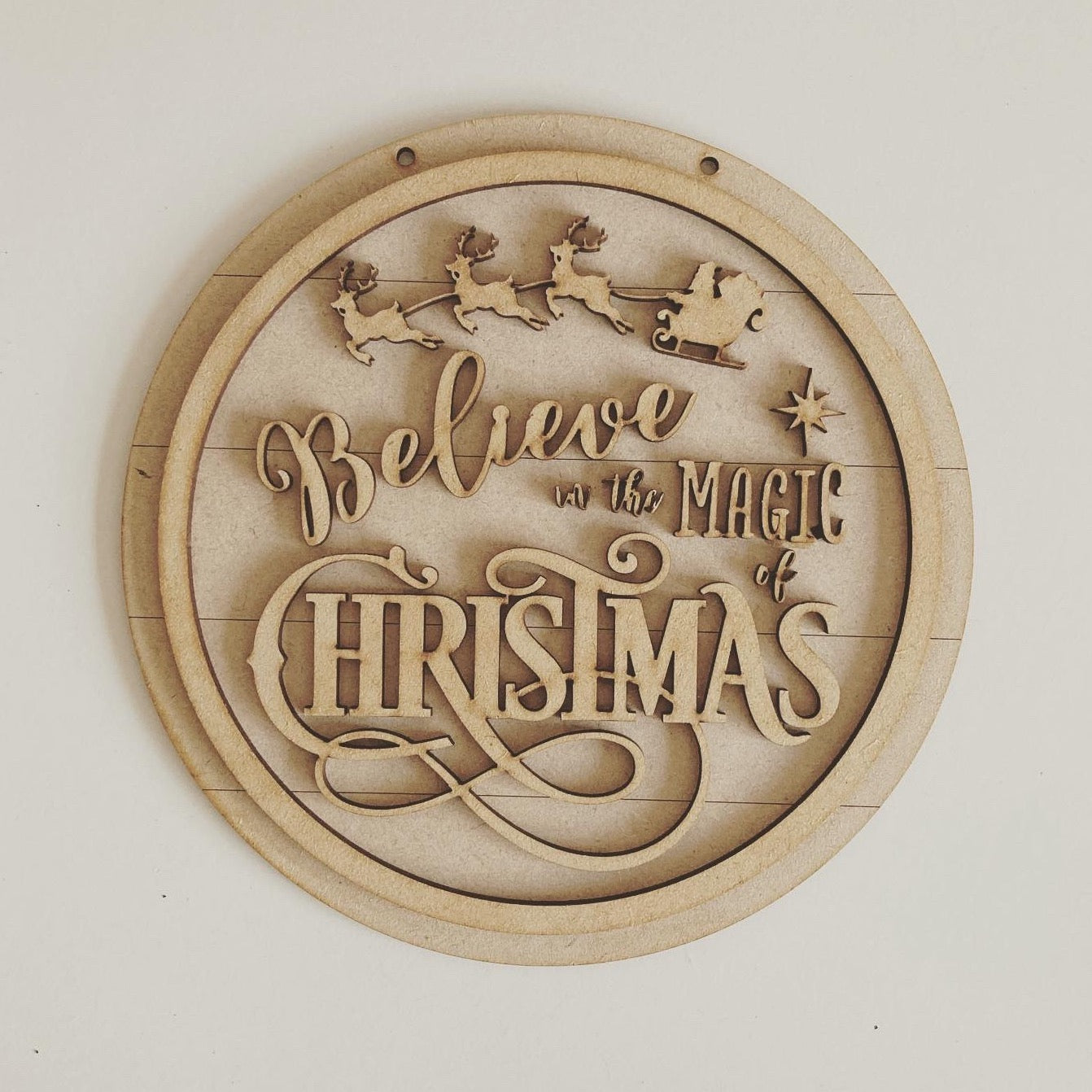 20cm Believe In The Magic Of Christmas Sign