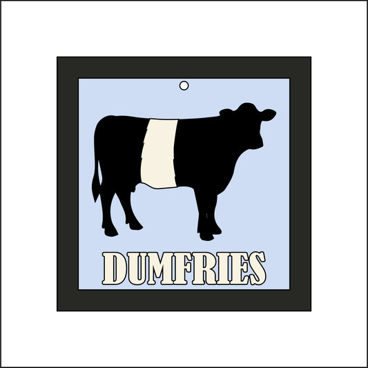 10cm Belted Cow Dumfries Mini Frame