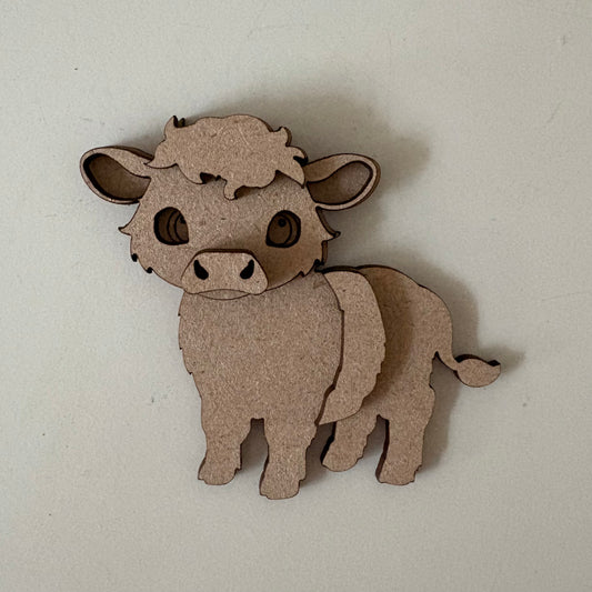 8cm Belted Cow Decoration