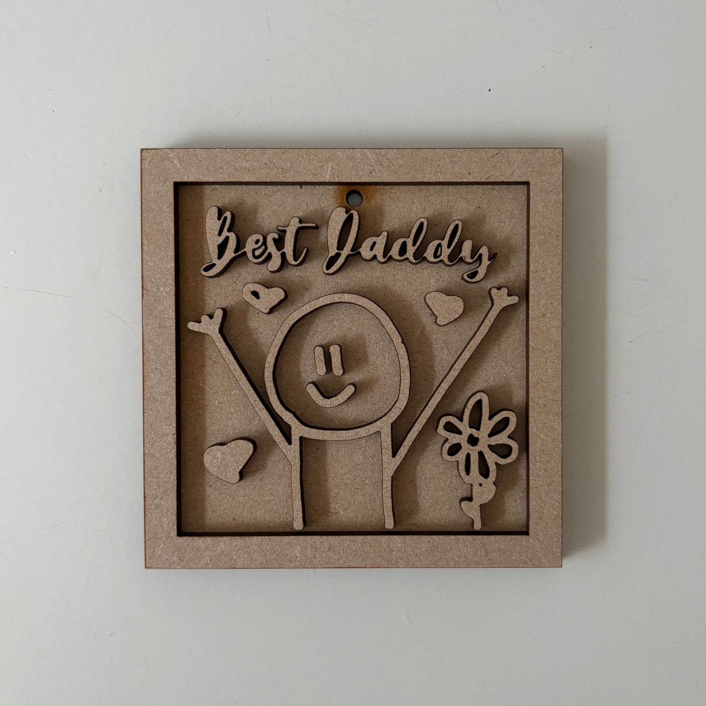 9cm Best Daddy Stick Figure Mini Frame