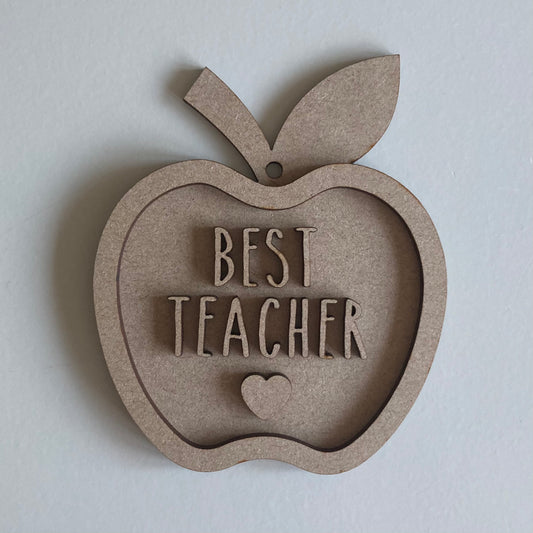 9cm Best Teacher Apple Mini Frame