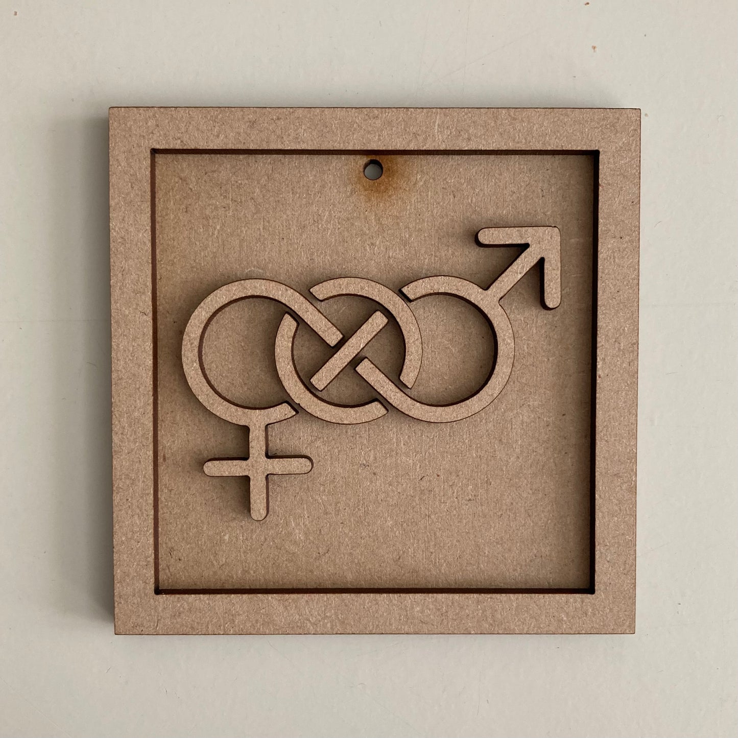 9cm Bisexual Symbol Mini Frame