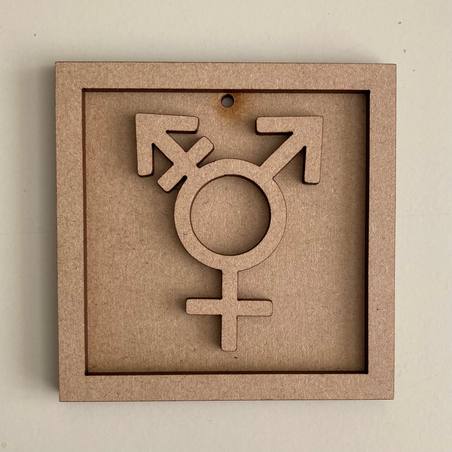 9cm Transgender Symbol Mini Frame