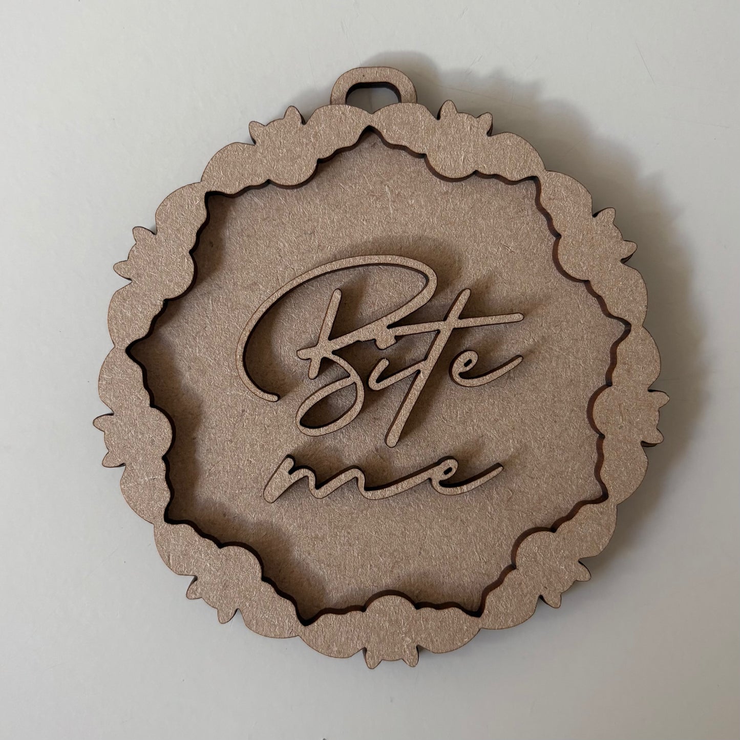 10cm Bite Me Bat Border Bauble