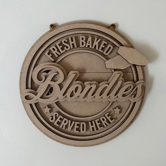 20cm Blondies Sign