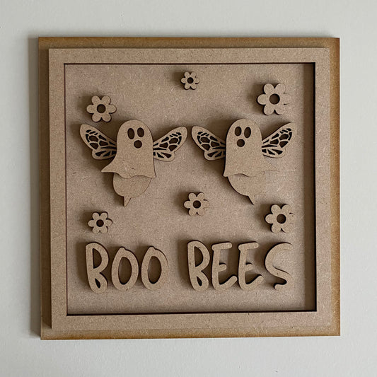 19cm Boo Bees Sign