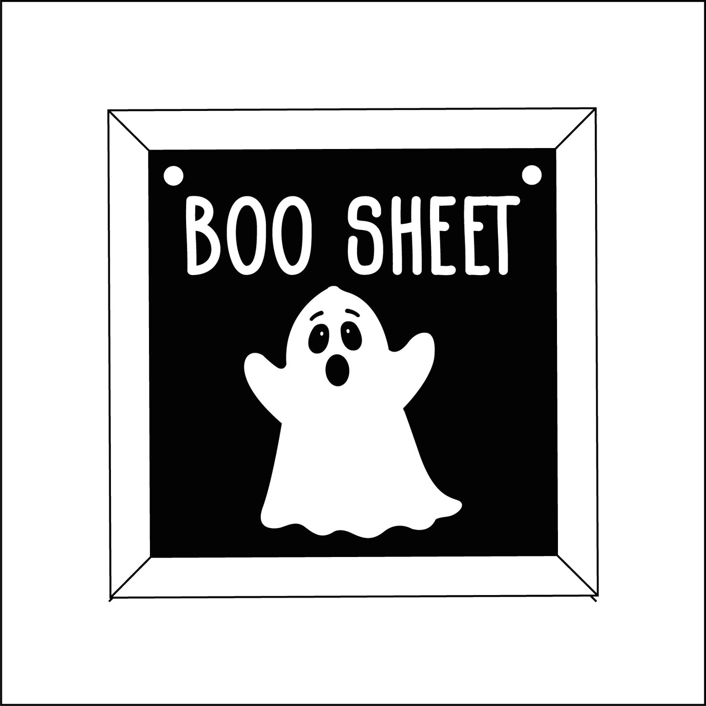 9cm Boo Sheet Ghost Mini Frame