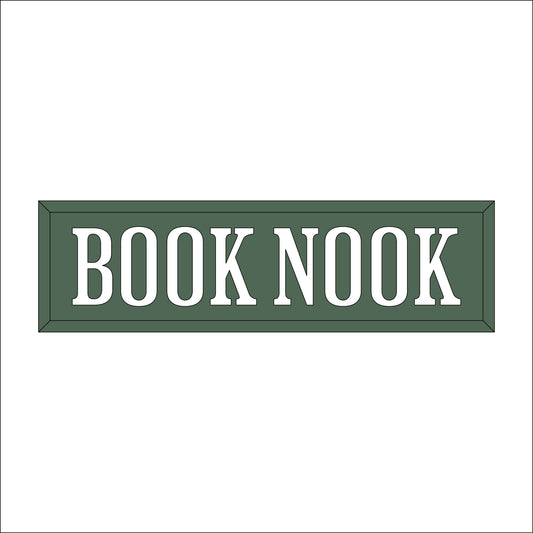 30cm Book Nook Rectangle Sign