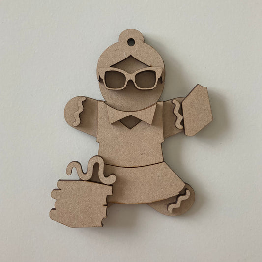 10cm Bookworm Gingerbread Character
