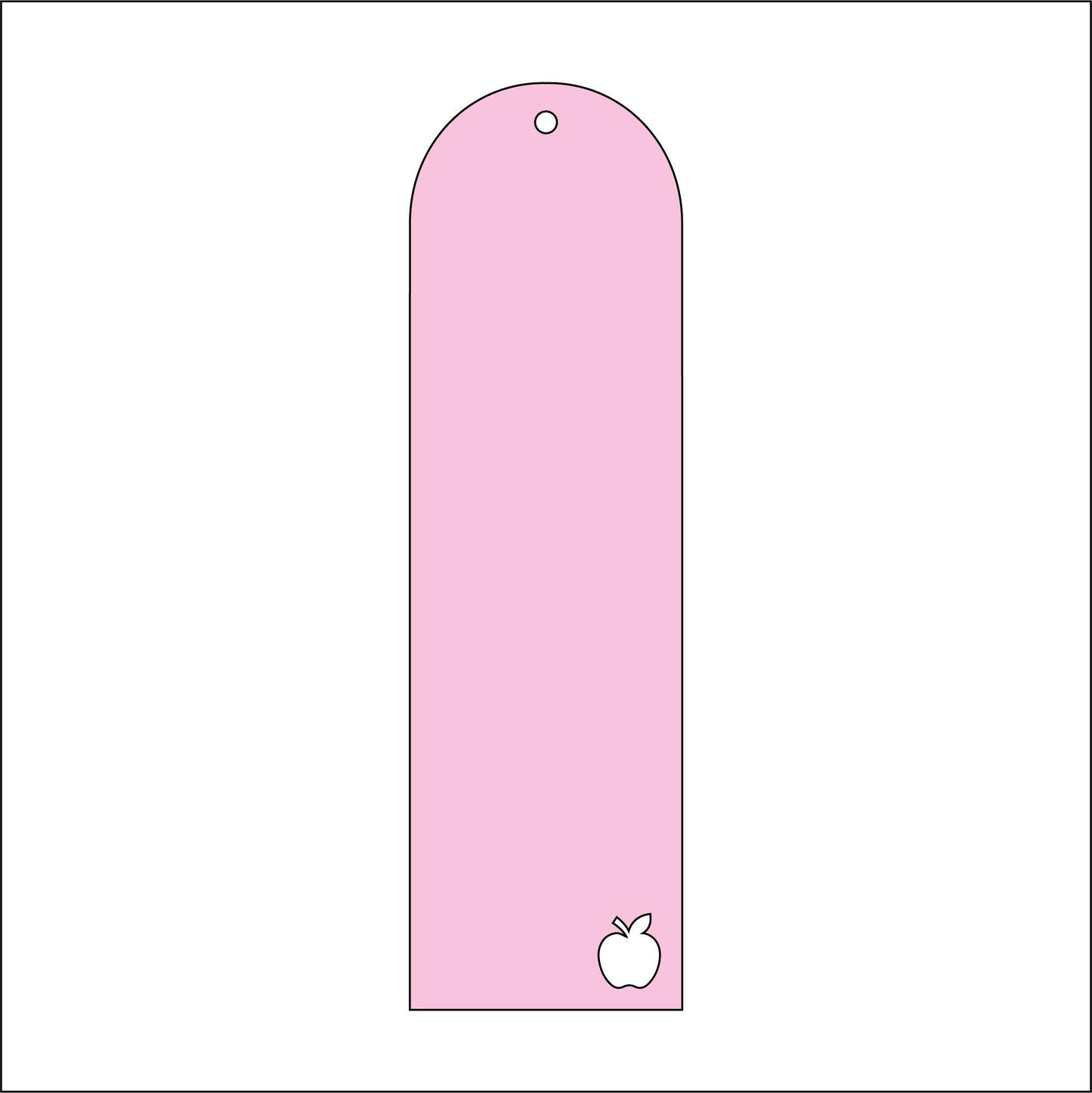 17cm Arch Bookmark With Apple Cutout