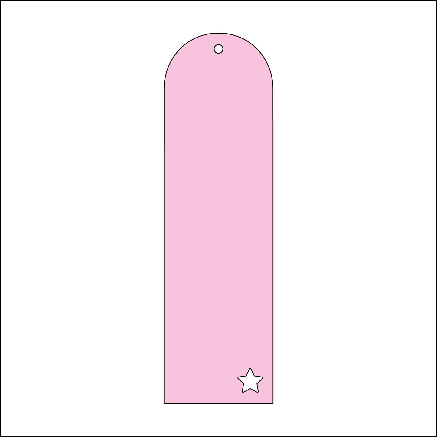17cm Arch Bookmark With Star Cutout