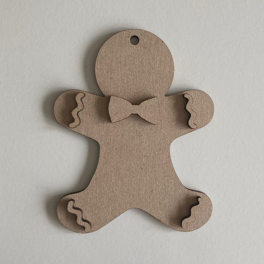 10cm Bow Tie Gingerbread Character