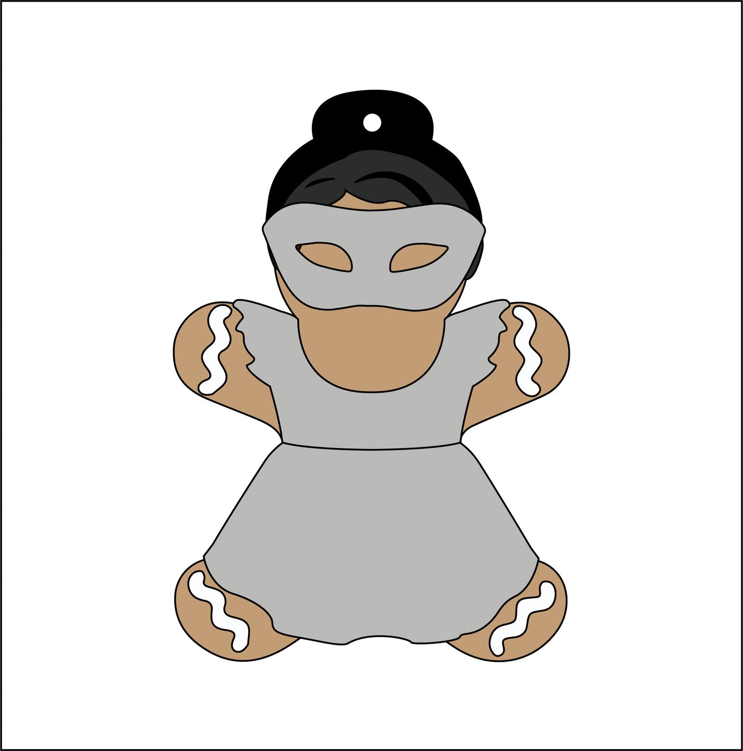 10cm Masquerade Regency Gingerbread Character