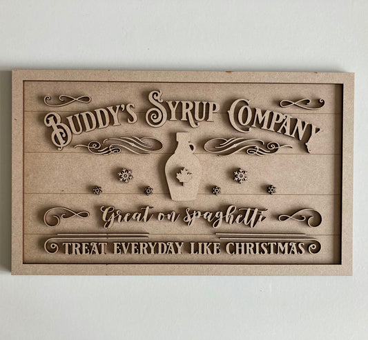 30cm Buddy's Syrup Company Sign