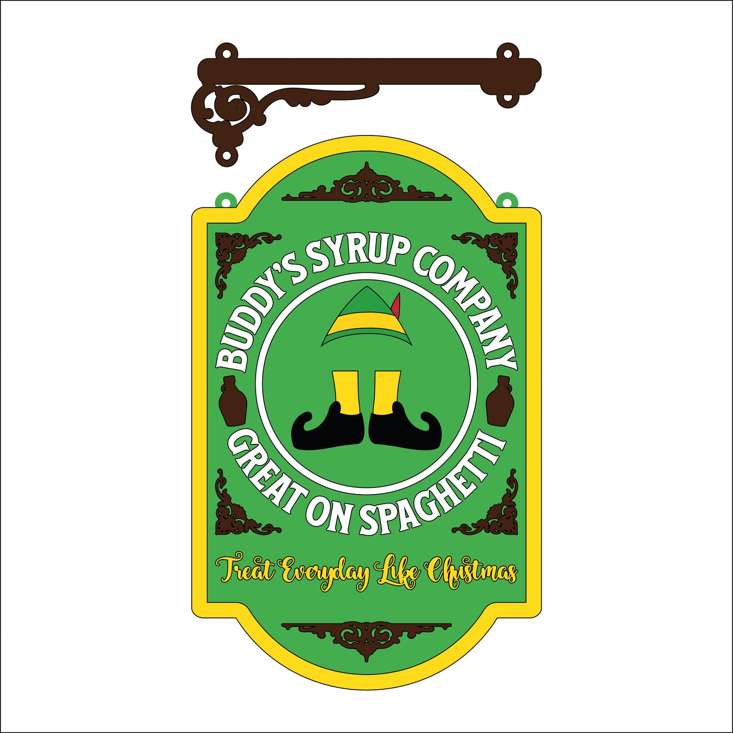 25cm Buddy's Syrup Company Hanging Sign