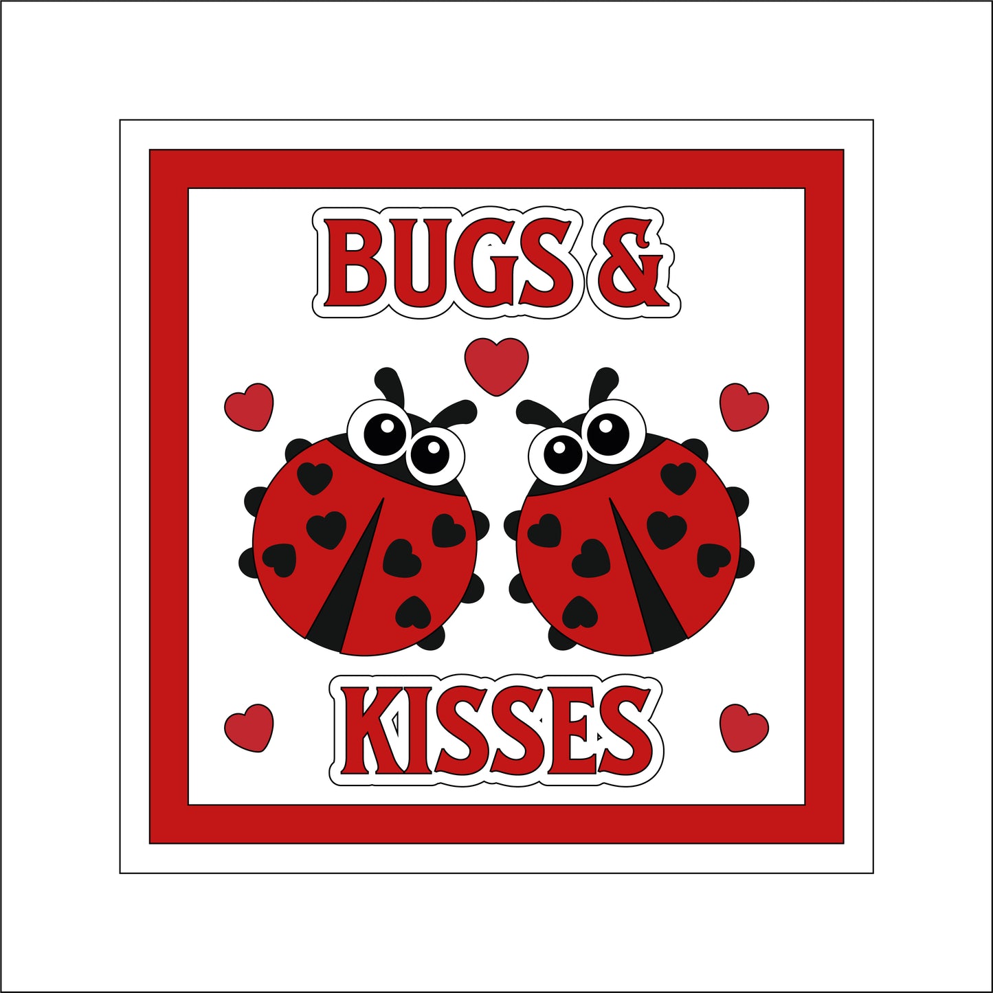 19cm Bugs & Kisses Ladybird Sign