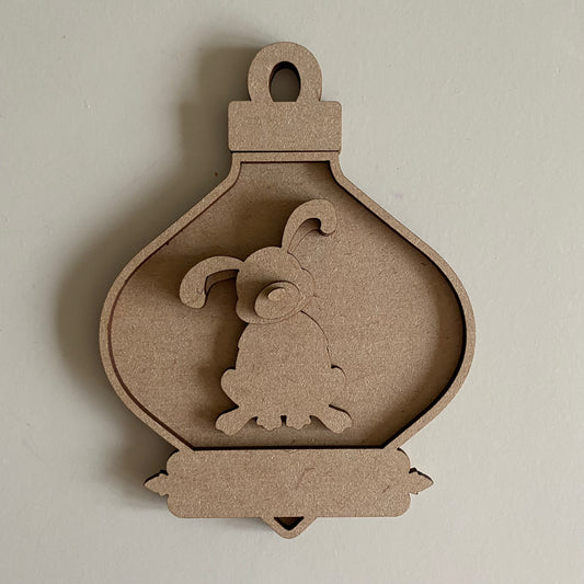14.5cm Bunny Fancy Bauble