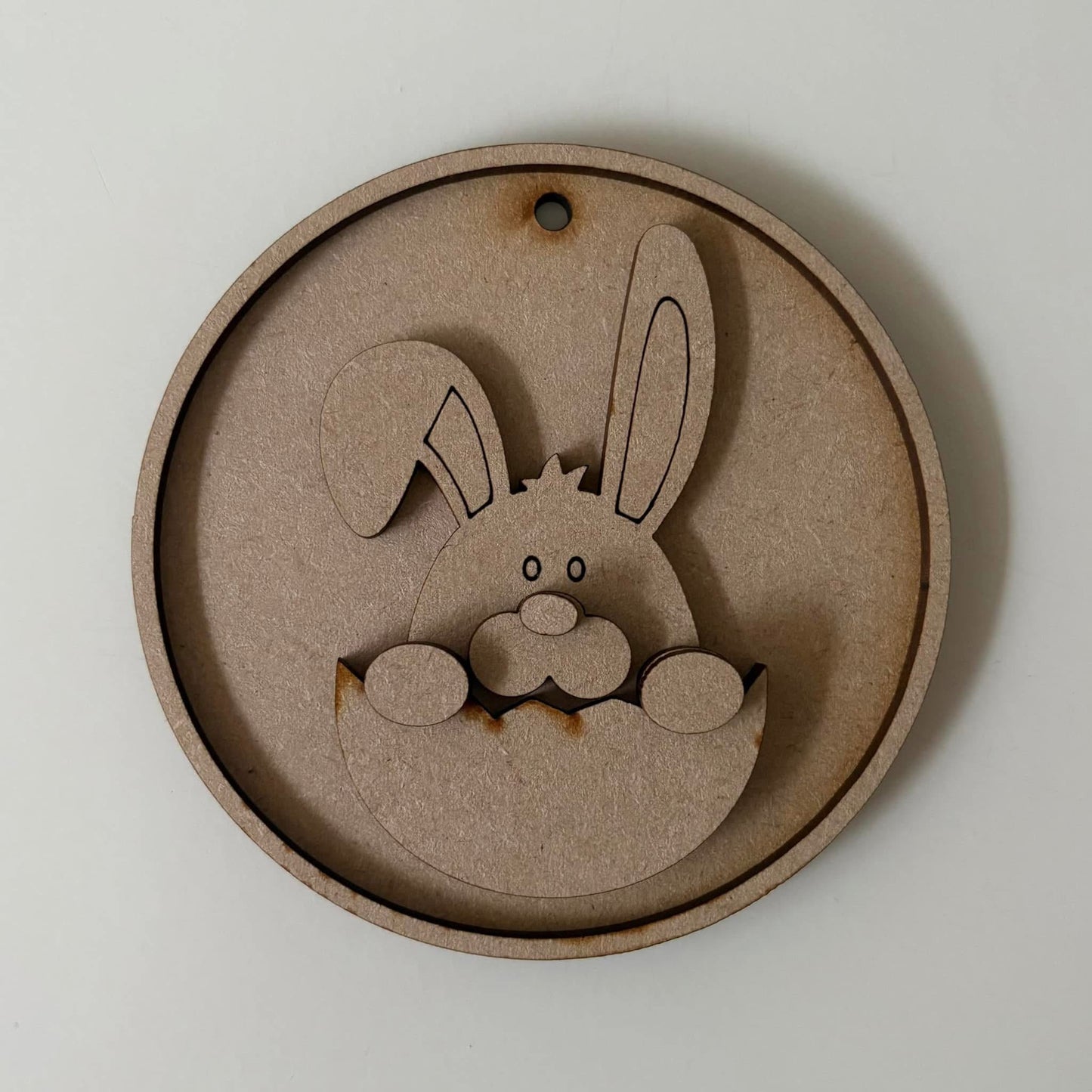 10cm Bunny In Egg Round Bauble