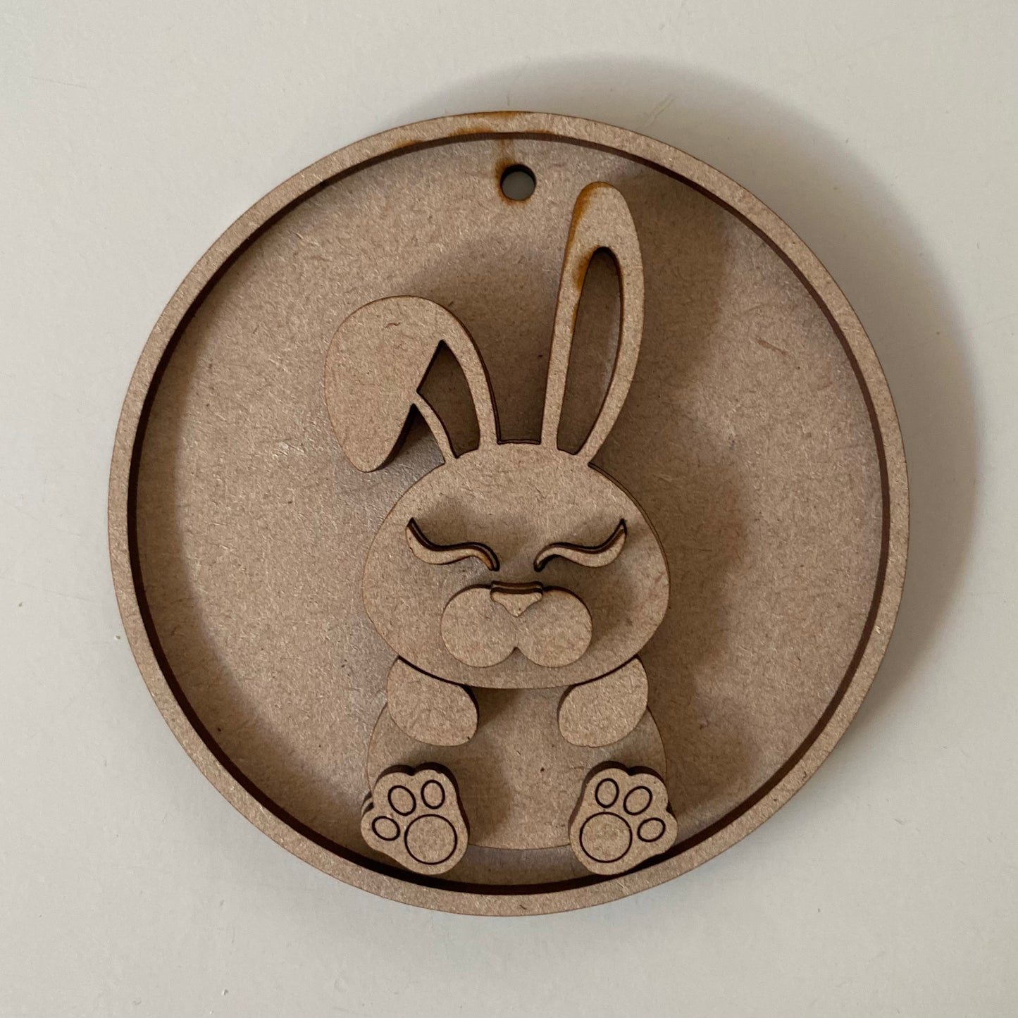 10cm Bunny Round Bauble