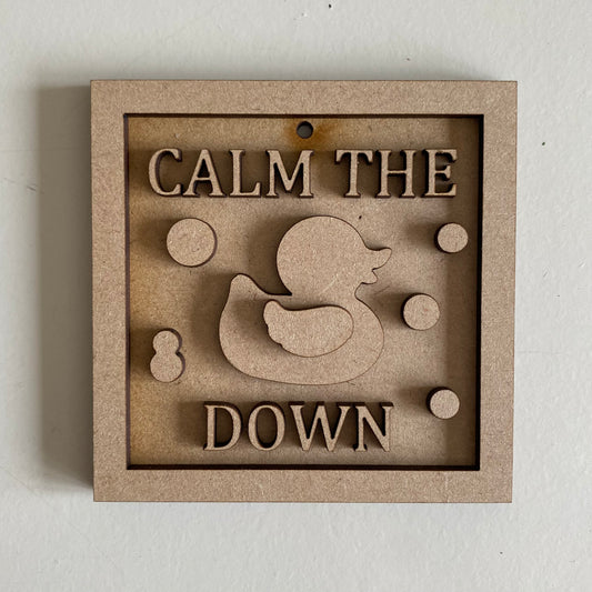 9cm Calm The Duck Down Mini Frame