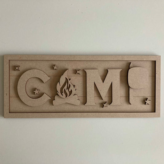 30cm Camp Rectangle Sign