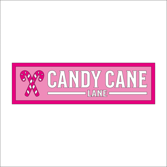 30cm Candy Cane Lane Sign
