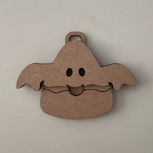 7cm Candy Corn Cutie Ghost Decoration
