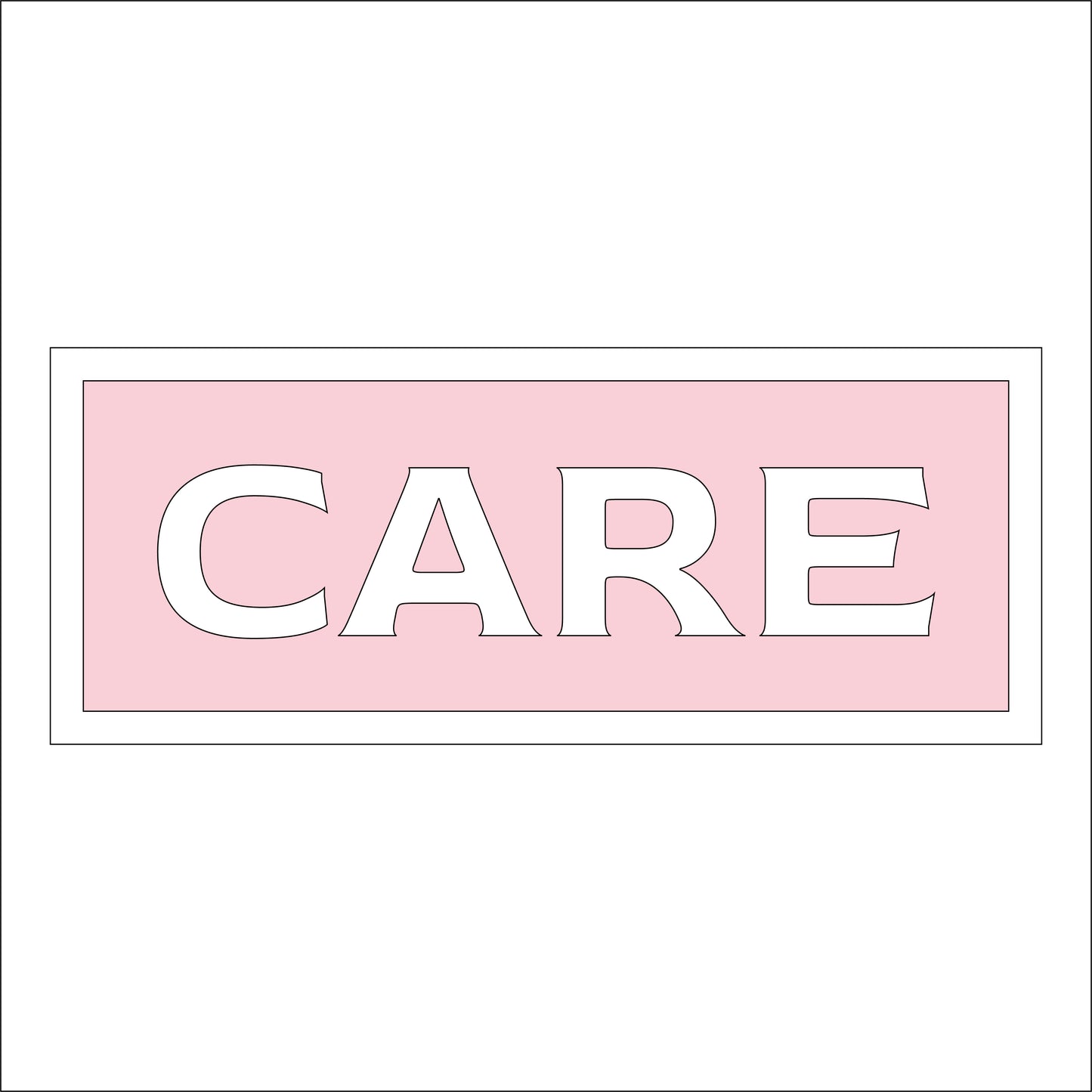 30cm Care Sign