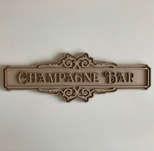 30cm Champagne Bar Sign