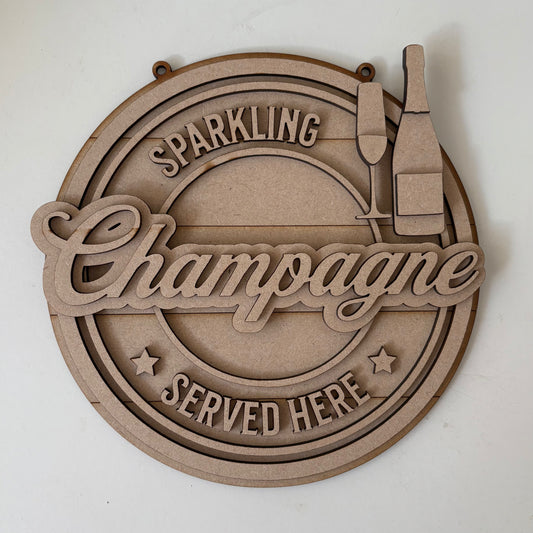 20cm Champagne Sign