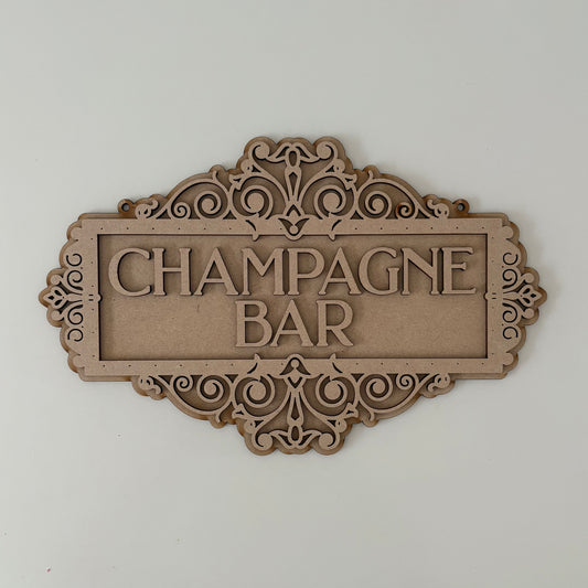 30cm Champagne Bar Sign