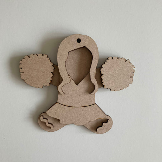 10cm Gingerbread Cheerleader