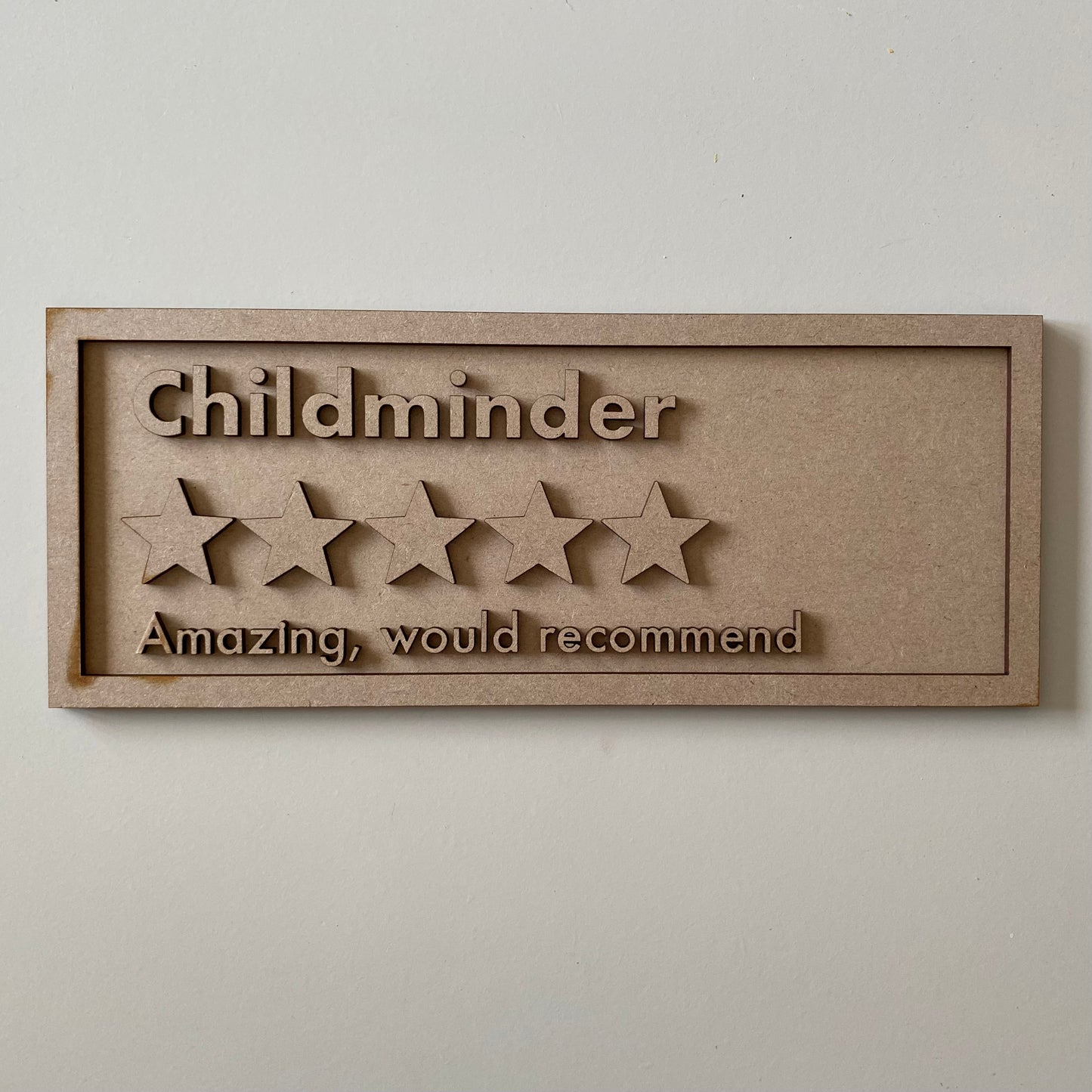 30cm Childminder Rating Sign