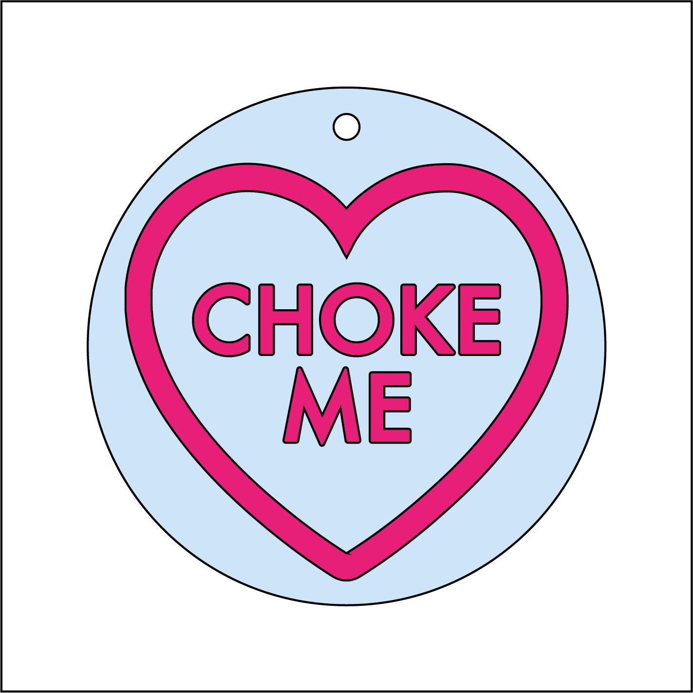 9cm Offensive Love Heart Decoration